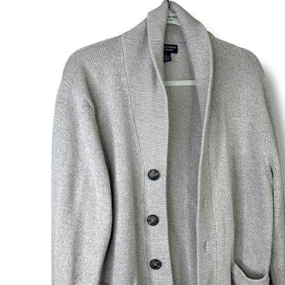 Roundtree & Yorke Men's Sport Shirt Button Shawl Collar Knit Sweater Cardigan - Picture 5 of 7